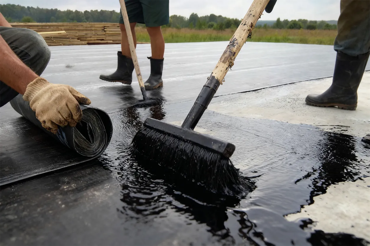 JY-LRT Polymer Modified Bituminous Waterproofing Coating (Liquid Waterproof Roll )
