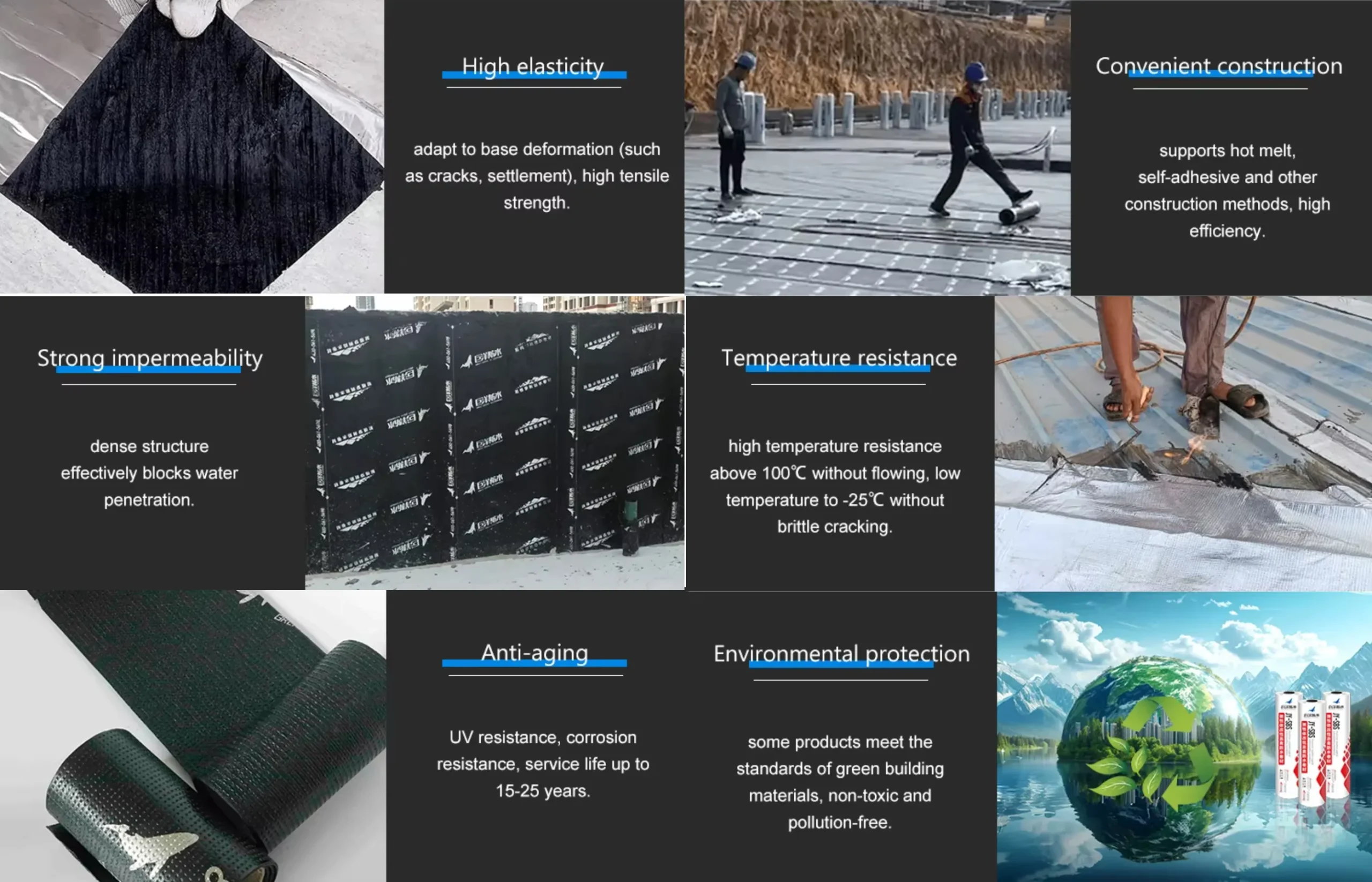 JY-SBS Modified Bitumi Vedeneristyskalvo