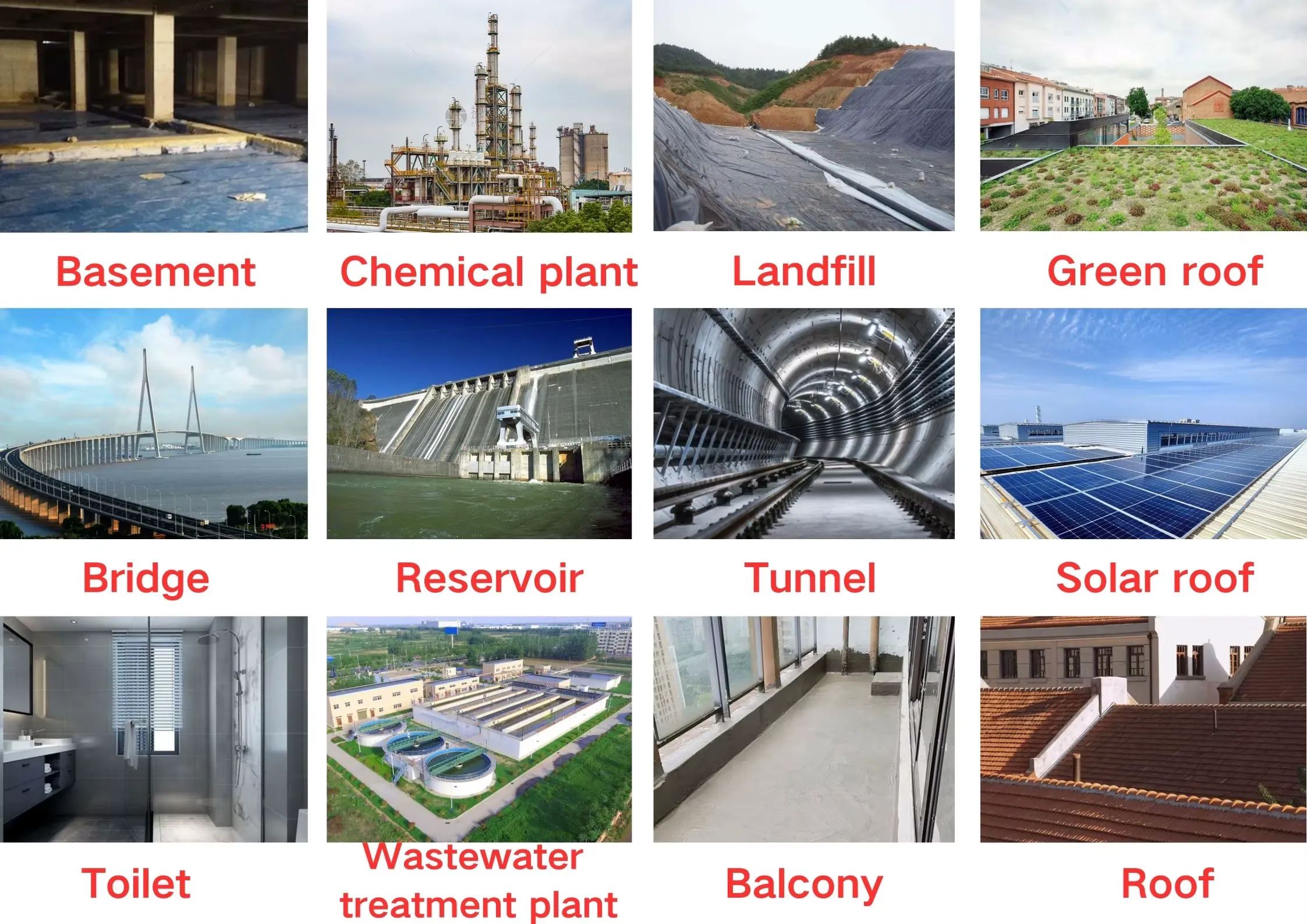 TPO waterproofing membrane application