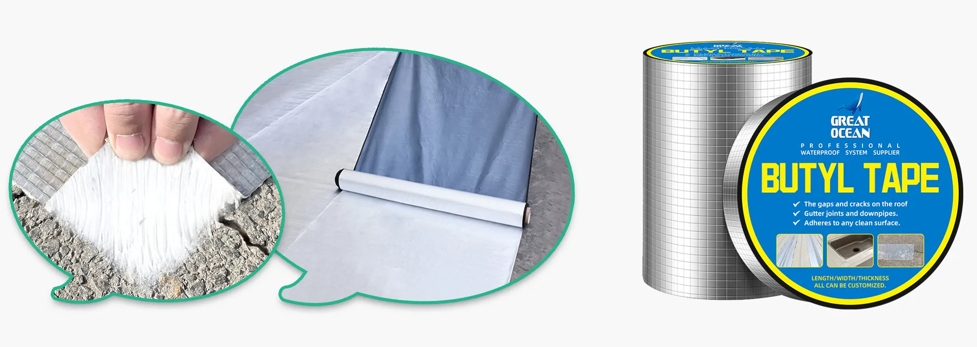 Butilo gumos vandeniui atspari juosta